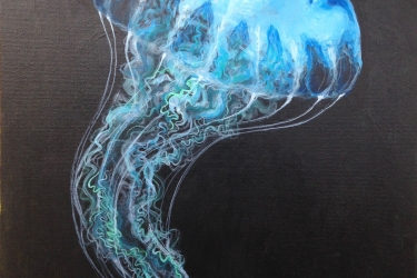 "Jellyface" painting by Willow Moseley