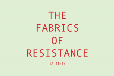 Zine cover of the Fabrics of Resistance