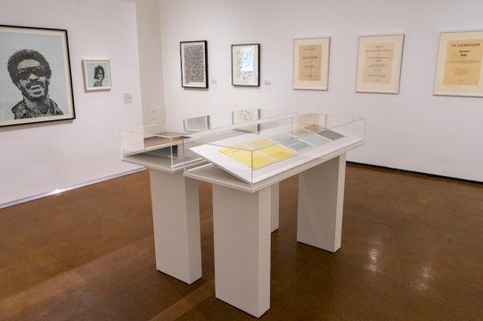 Installation view of Glenn Ligon exhibition at the Mary Porter Sesnon Art Gallery, UC Santa Cruz