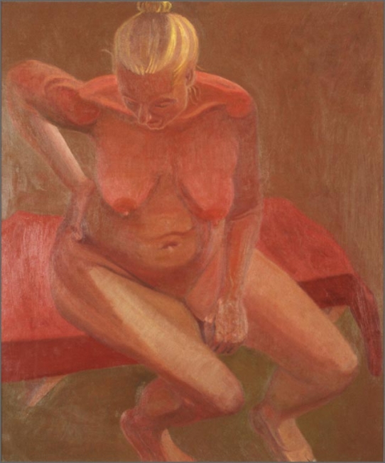 Eduardo Carrillo, Ego Death, 1992. Oil, 32.25” x 38.25”