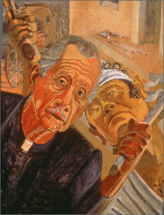 Eduardo Carrillo, Revolution, 1991. Oil, 18" x 24"