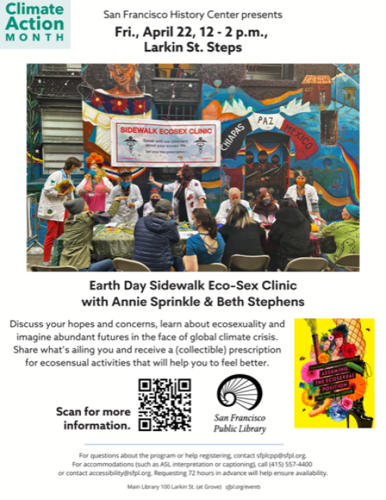 Earth Day Sidewalk Eco-Sex Clinic with Annie Sprinkle and Beth Stephens