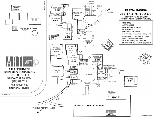 UCSC Art Department Map