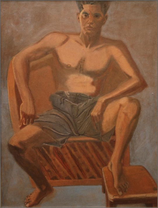 Eduardo Carrillo, Ruben, 1992. Oil, 50" x 37"
