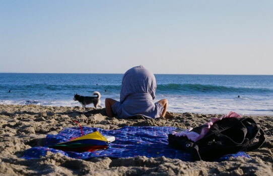 “Flipping Out (Beach)” 2021, Digitized Slide Film, 35mmx24mm.