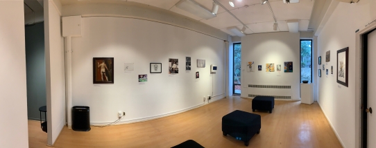 Installation view of Homecoming exhibition at the Sesnon Underground