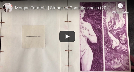 Link to "Strings of Consciousness" artist book flip through via YouTube.